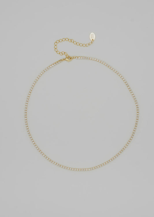 Gold Tennis Choker - Water Resistant