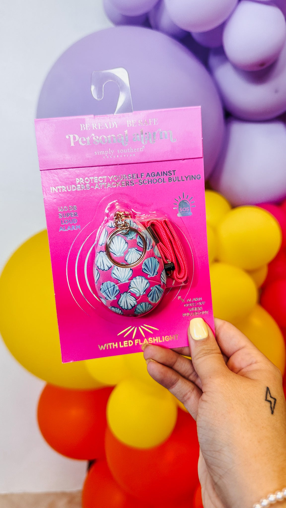 Personal Alarm Sea Shell Keychain