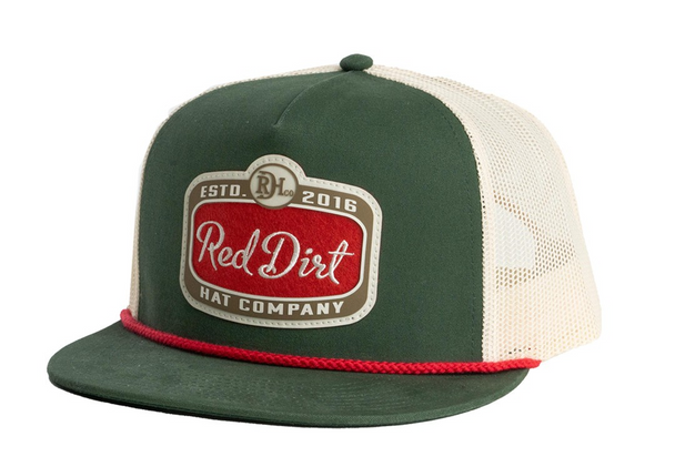 Red Dirt Hat Company Green & Khaki Kitty Up Hat