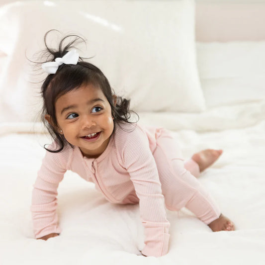 Zip Fit & Beanie Set Blush