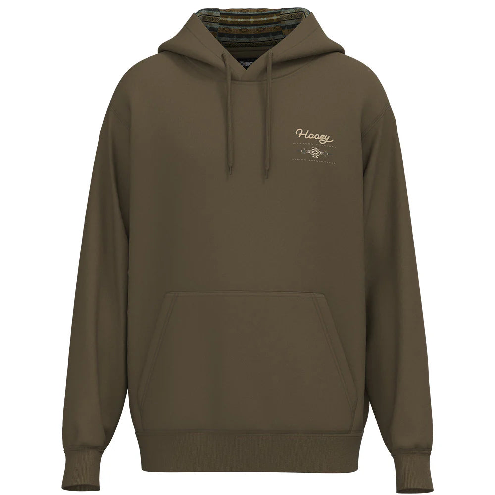 Hooey Men's Peyote Brown & Cream Logo Hoodie
