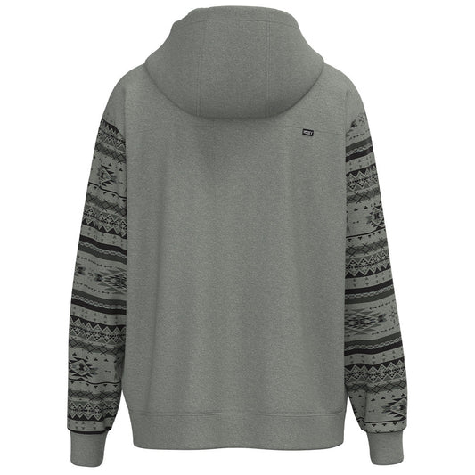 Hooey Men's Legendary Polar Fleece Grey Aztec Hoodie