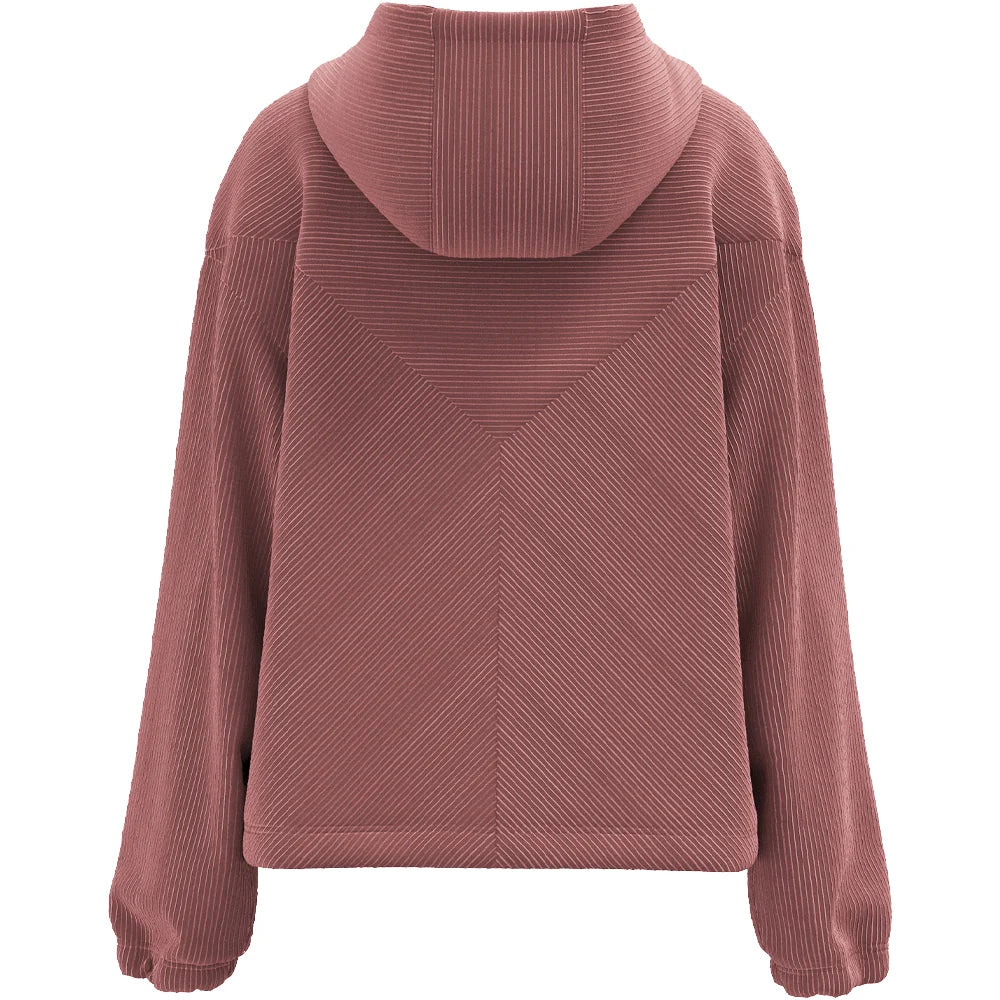 Hooey Cowgirl Maroon Corduroy 1 and 4-Zip Hoodie