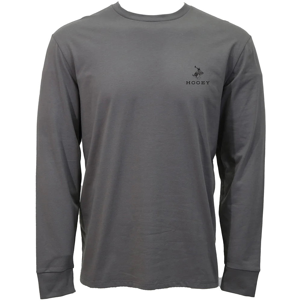 Hooey Men's Dark Grey Rocks Long Sleeve Tee