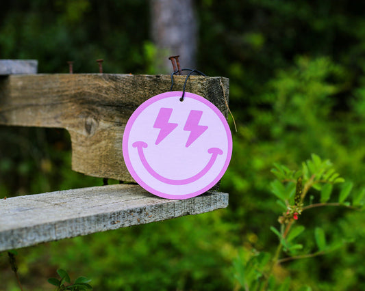 Smiley Cotton Candy Scented Air Freshener