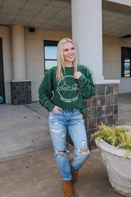 The Comfy Cord Dales Green Sweatshirt