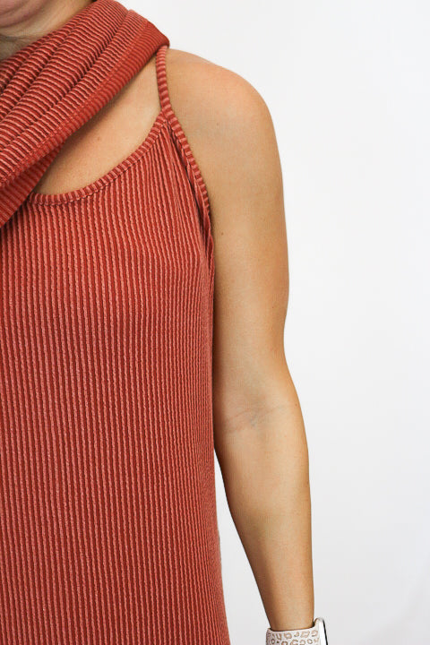 Poolside Travel Ribbed Rust Set