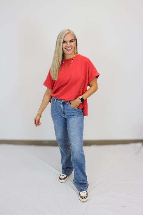 Go Ahead Rose Clay Mineral Wash Top