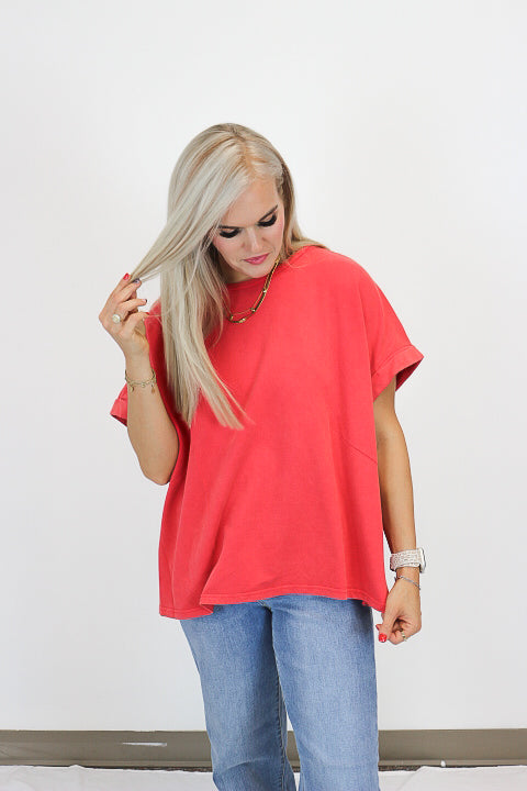 Go Ahead Rose Clay Mineral Wash Top