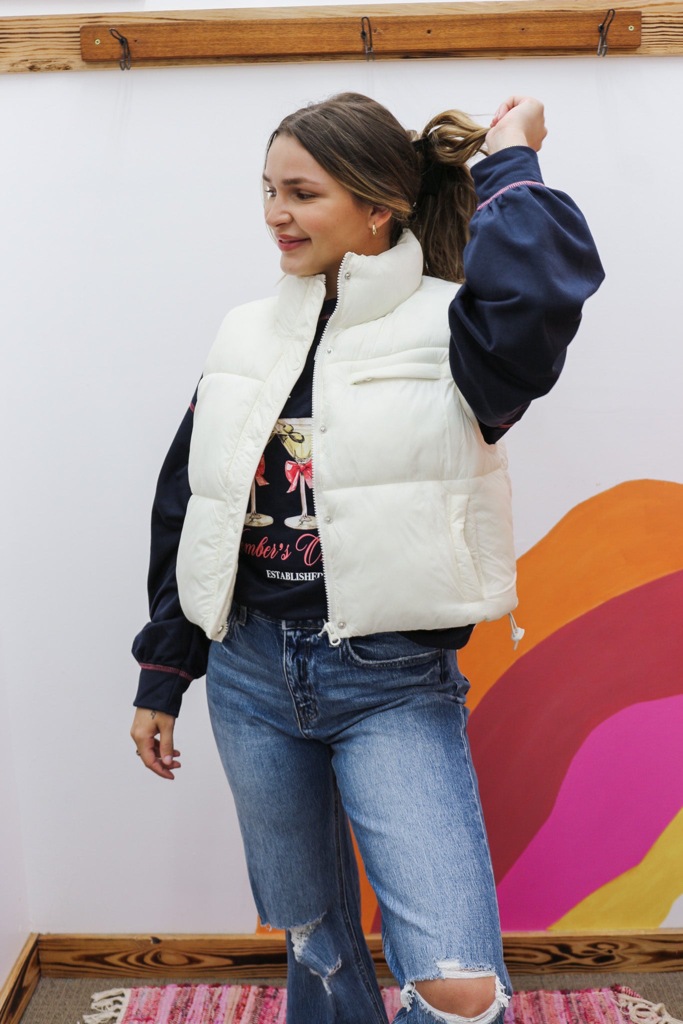 Tini Time Navy Blue Sweatshirt