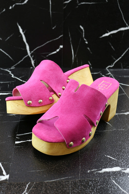 Florence Fuchsia Pink Clog Sandal by Shushop