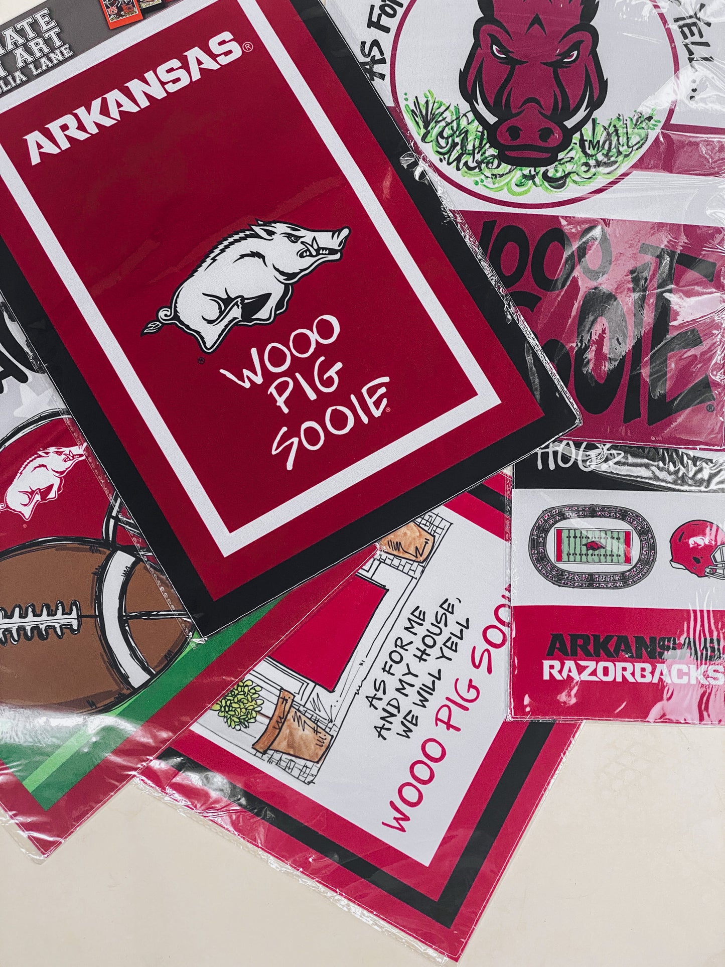 Arkansas Razorback Yard Flag