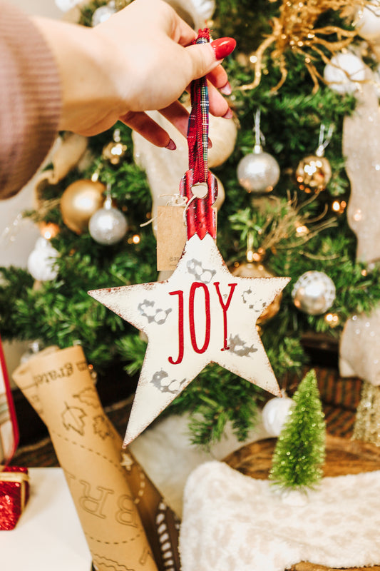 Joy Star Metal Ornament