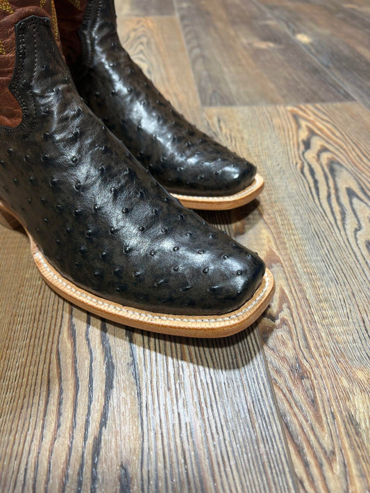 R. Watson Nicotine Full Quill Ostrich Boots