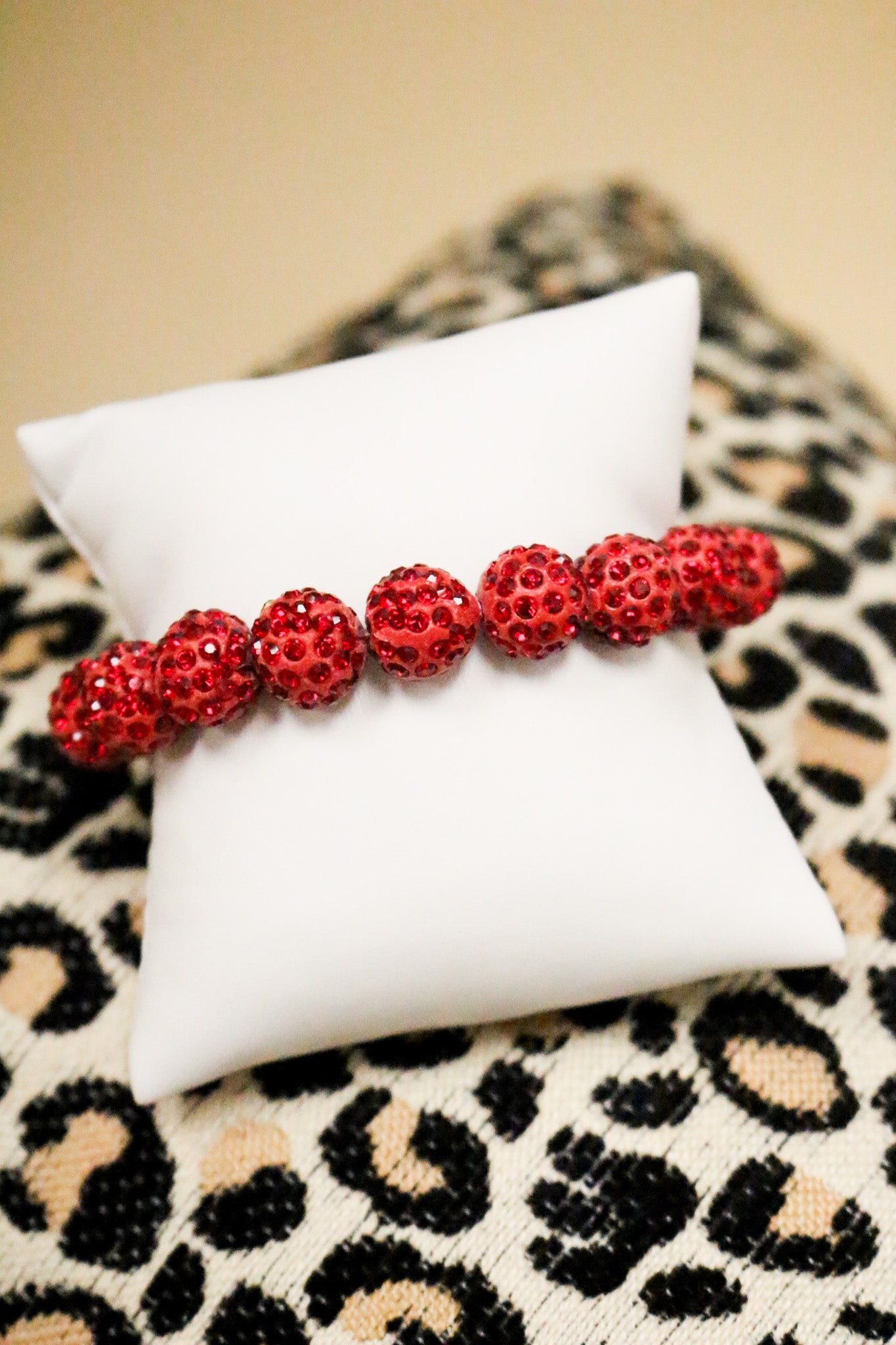 Bling It On Deep Red Rhinestone Bracelet