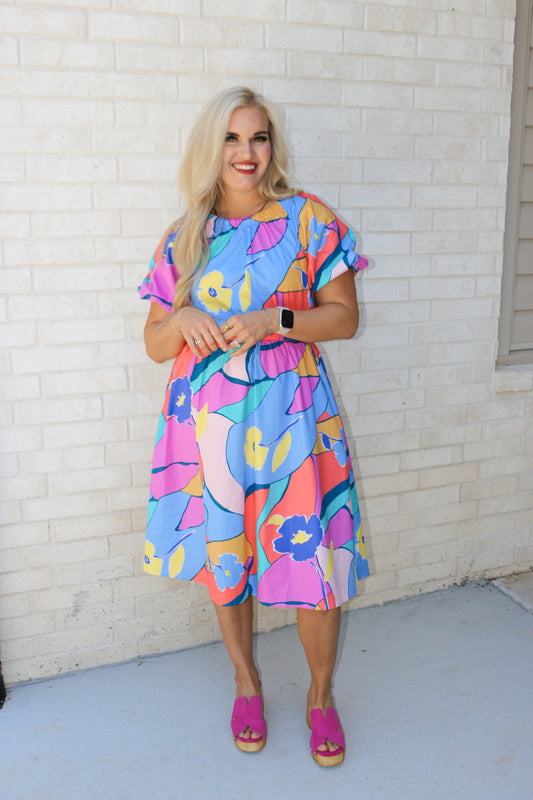 My Next Journey Coral Blue Dress