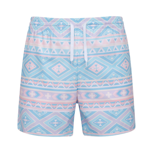 Meripex Kids Pink And Blue Ace Swim Trunks