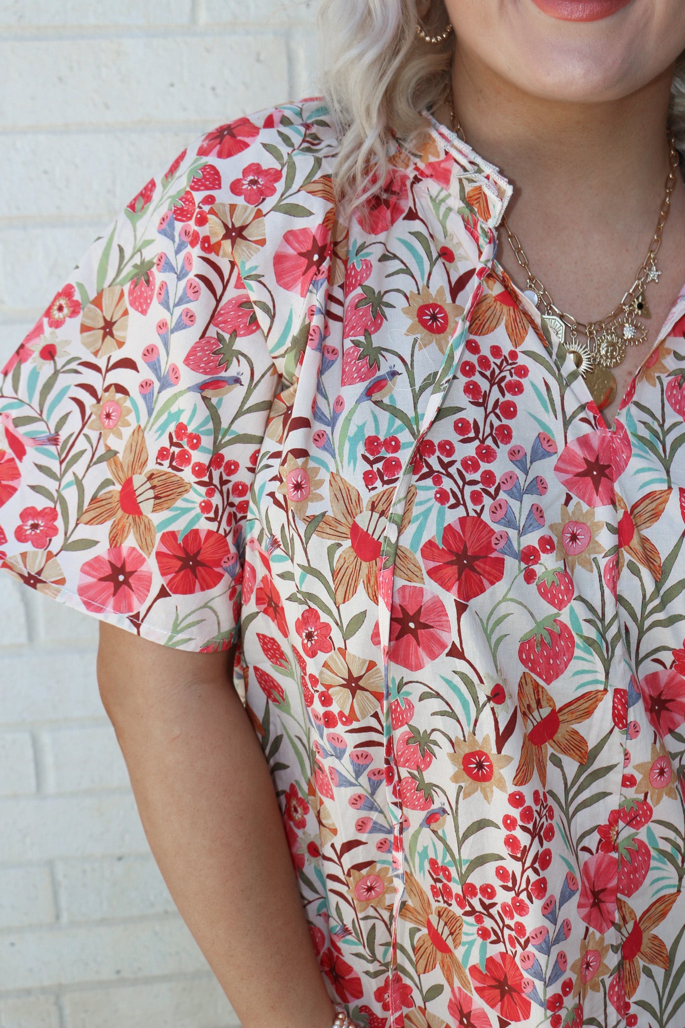 Reveal Your Intentions Dark Coral Floral Blouse