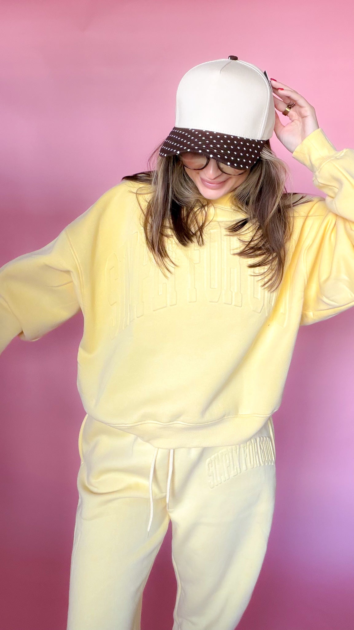 Womens Simply For Good Yellow Sweatshirt