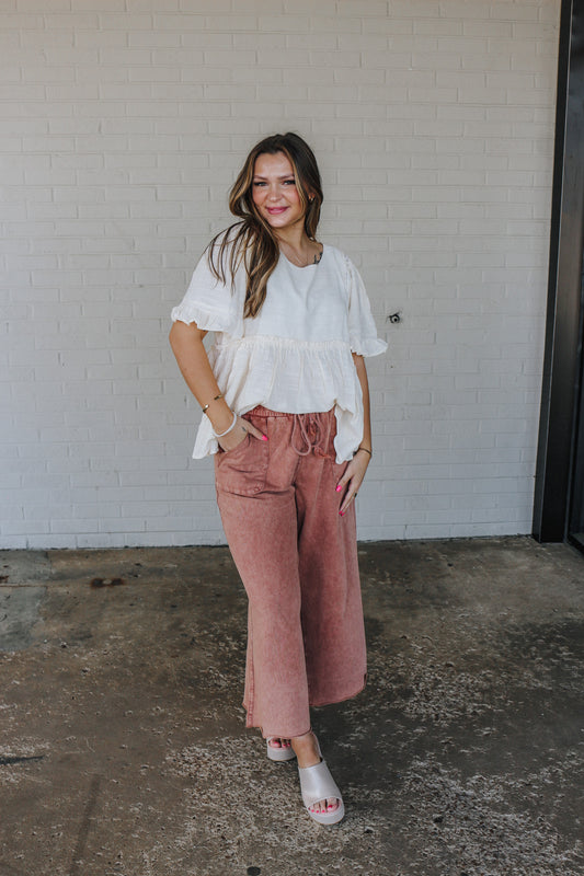 Comfy In Casual Ivory Blouse