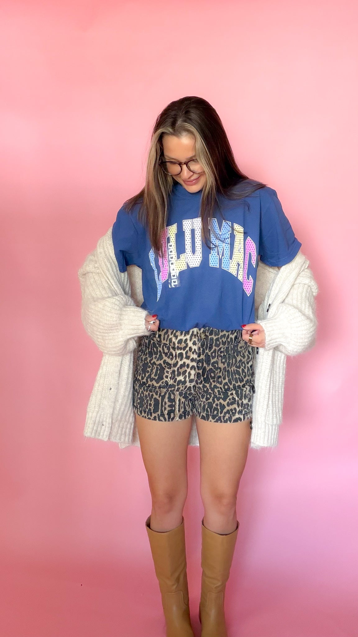 Women's Lulu Mac Blue Polka Dot Tee