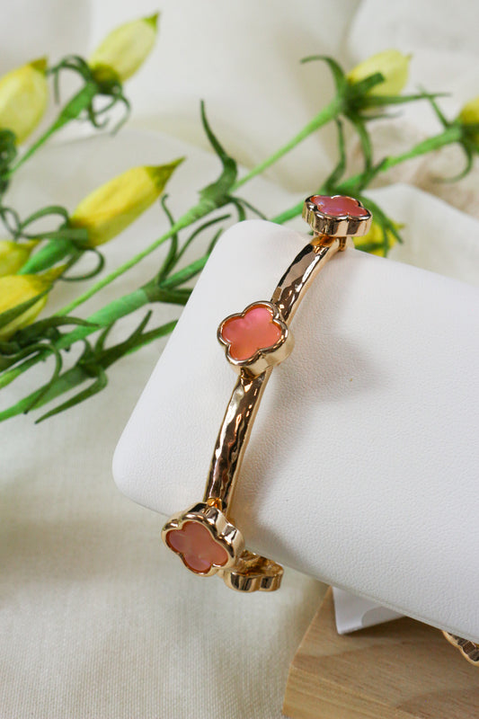 Clover Gold Stretch Bracelet -3 Colors