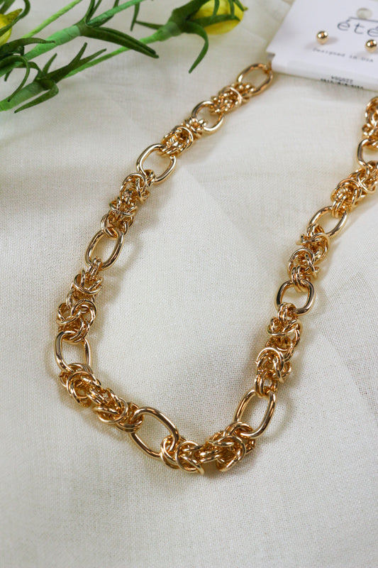 Water Resistant Gold Chunky Chain Necklace