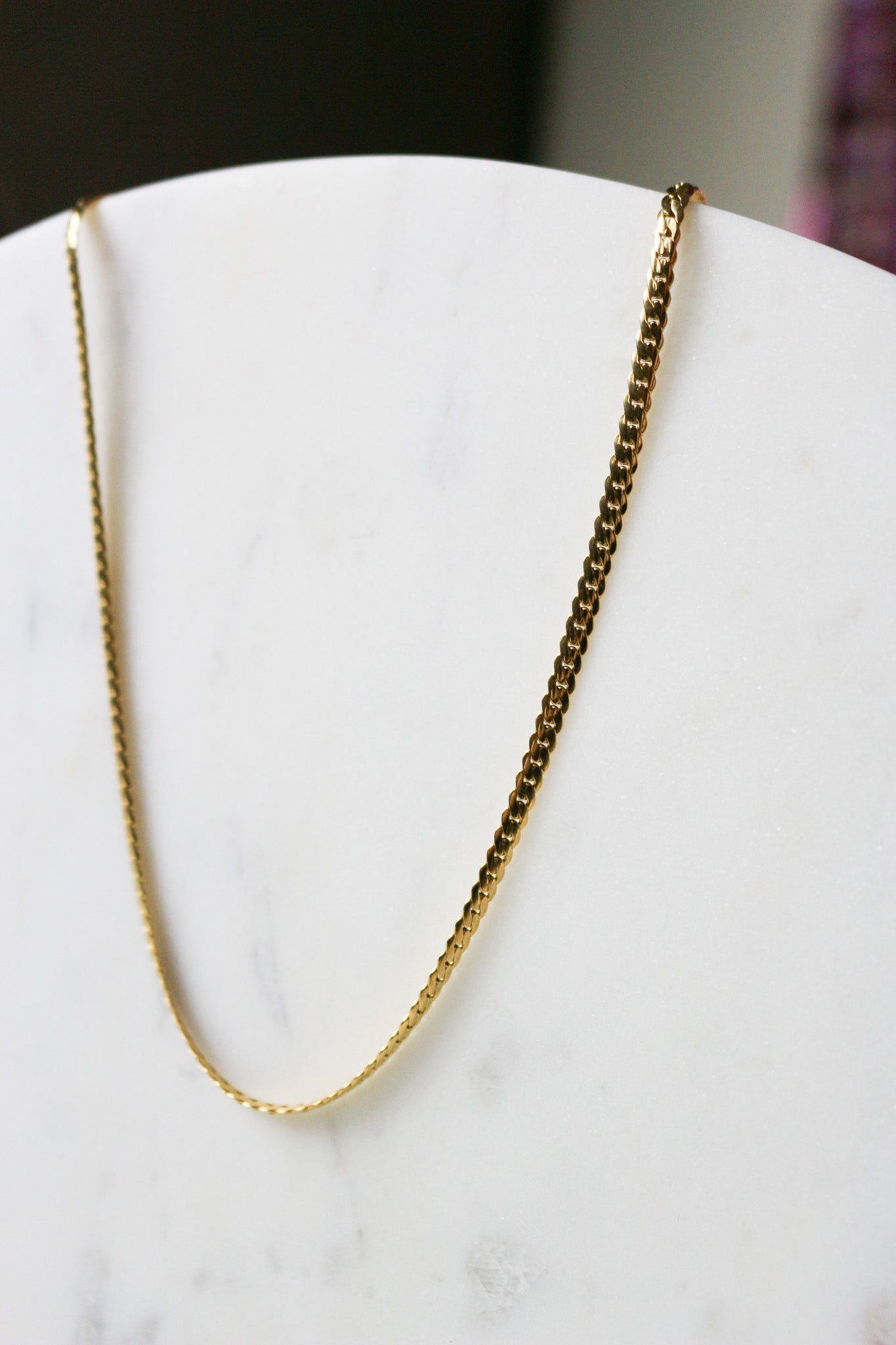 Gold Dainty Braided Necklace - Waterproof