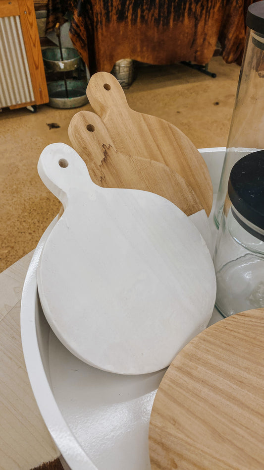 Circular Mini Wood Boards By Mud Pie
