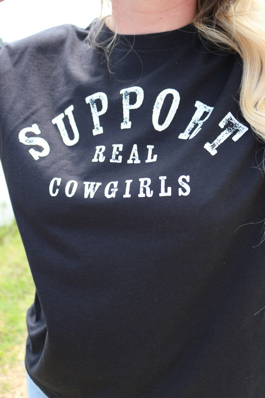 Hooey Women's Support RLAG Black With White Logo T-Shirt