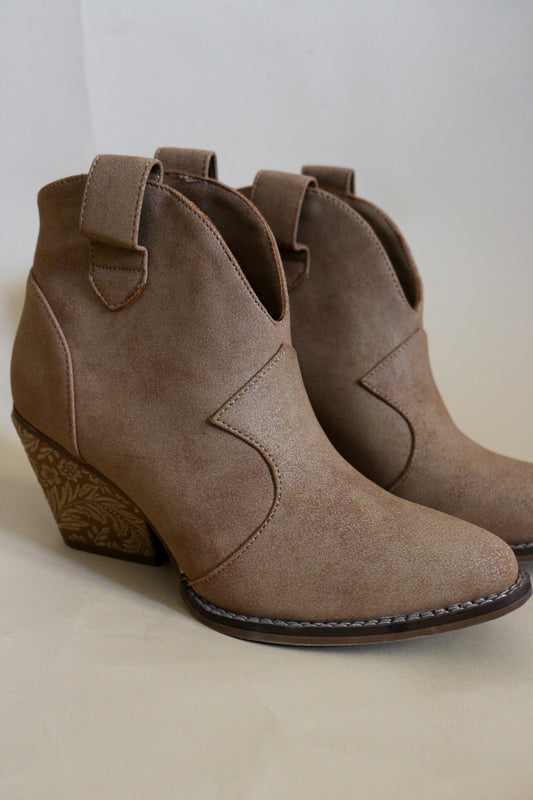Dangerous 2 Light Tan Booties