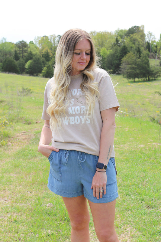 Ariat Women's White Pepper More Cowboys T-Shirt