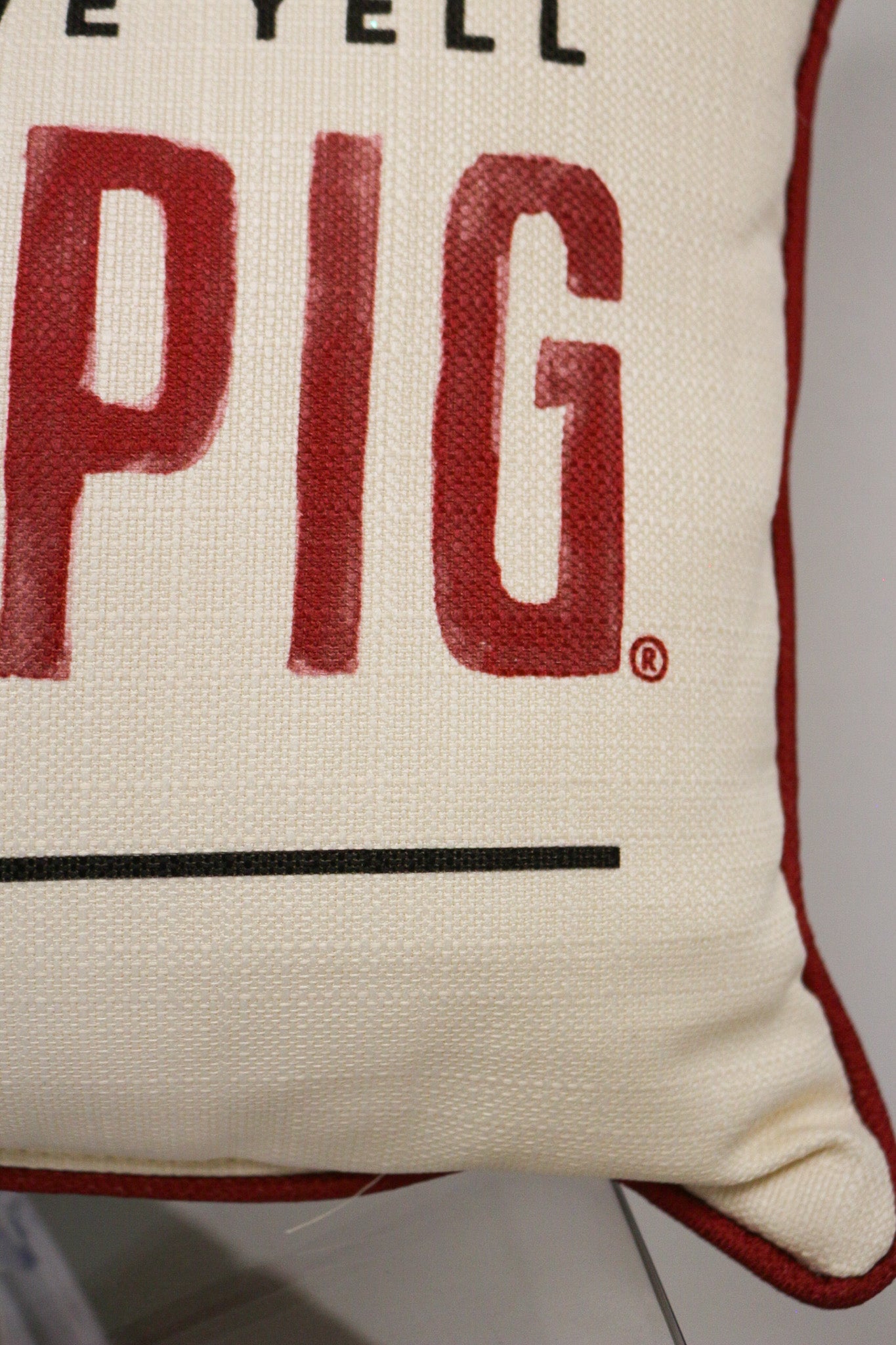 AR Woo Pig Around Here Throw Pillow