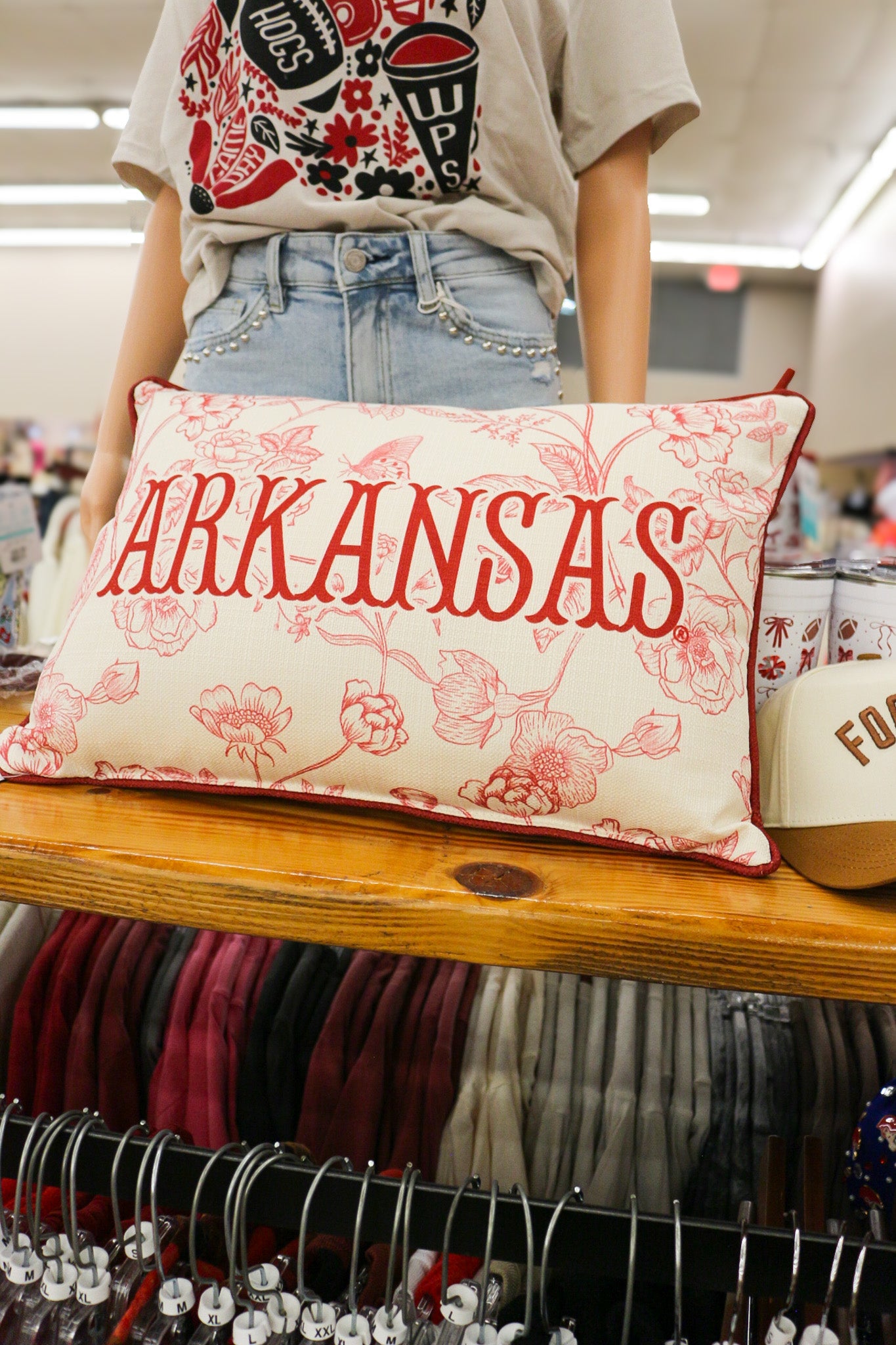 Arkansas Toile Throw Pillow