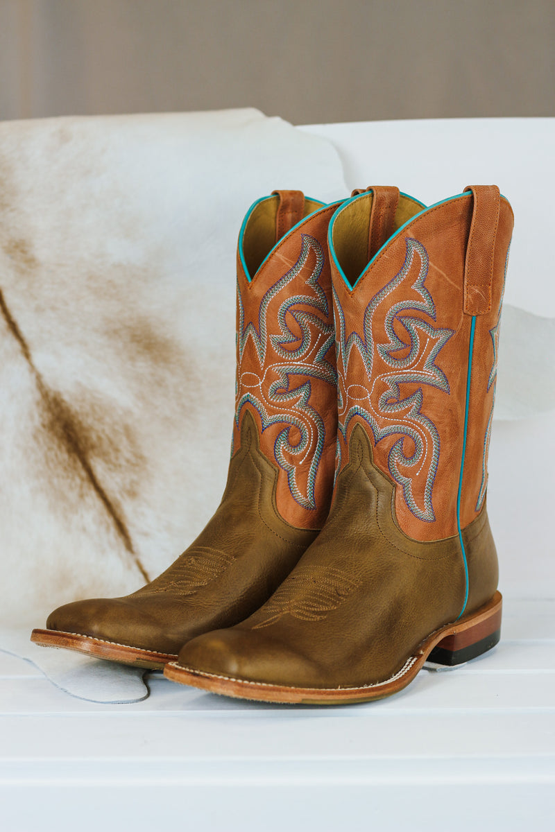 Men's Horse Power Sugared Honey Cowboy Boots - Brown/Green