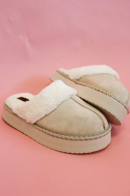 Delaney Two Fuzzy House Shoes -2 Colors