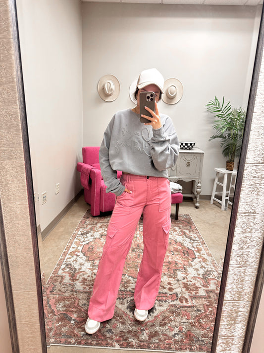 Cairo Soft Cherry Cargo Pants