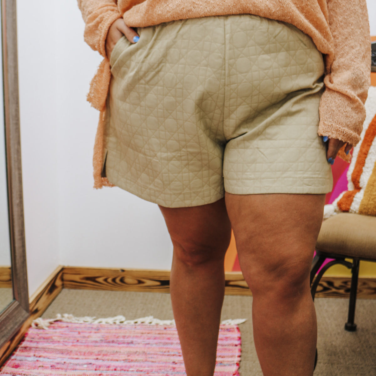 Under The Clouds Quilted Shorts