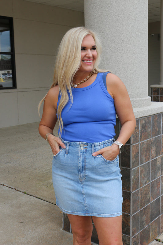 Quin Catalina Denim Skirt