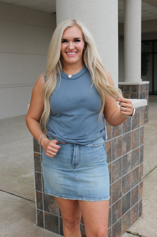 Quinn Halogen Denim Skirt