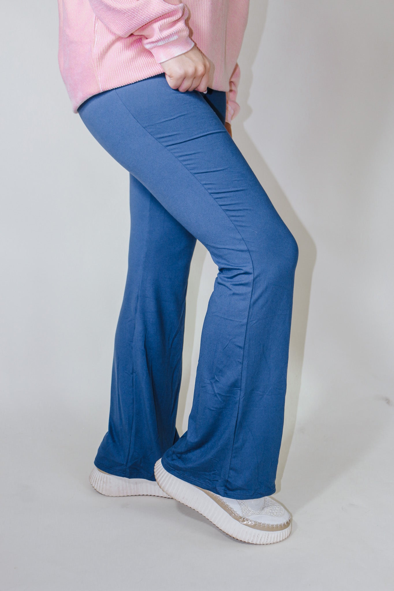 Lounge In Luck Blue Denim Yoga Flare Pants – Dales Clothing Inc