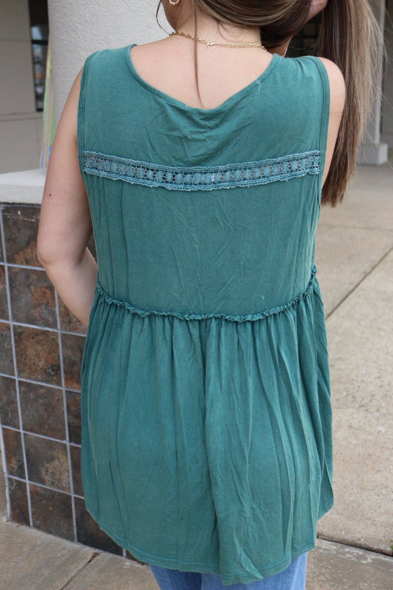 Feeling Just Fine Evergreen Top