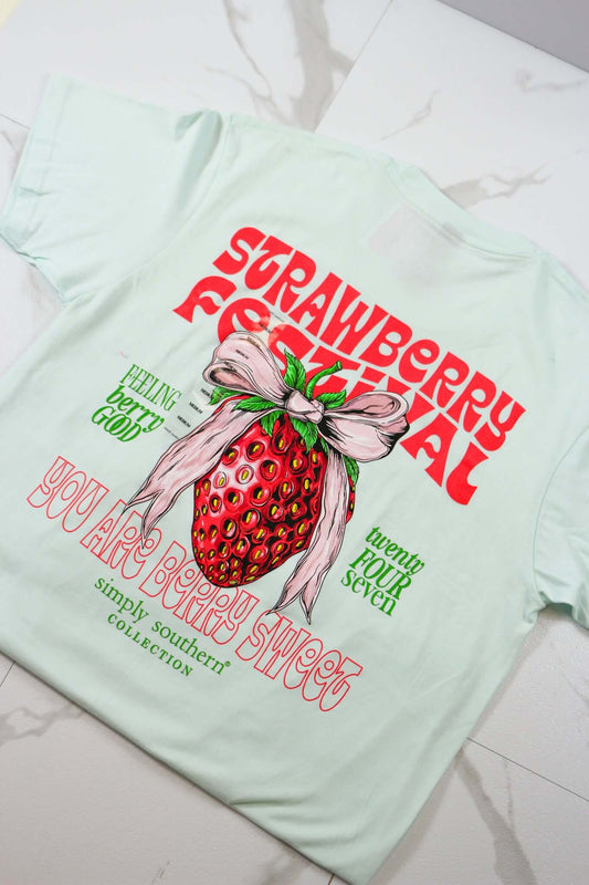Mint Strawberry Festival Graphic Tee