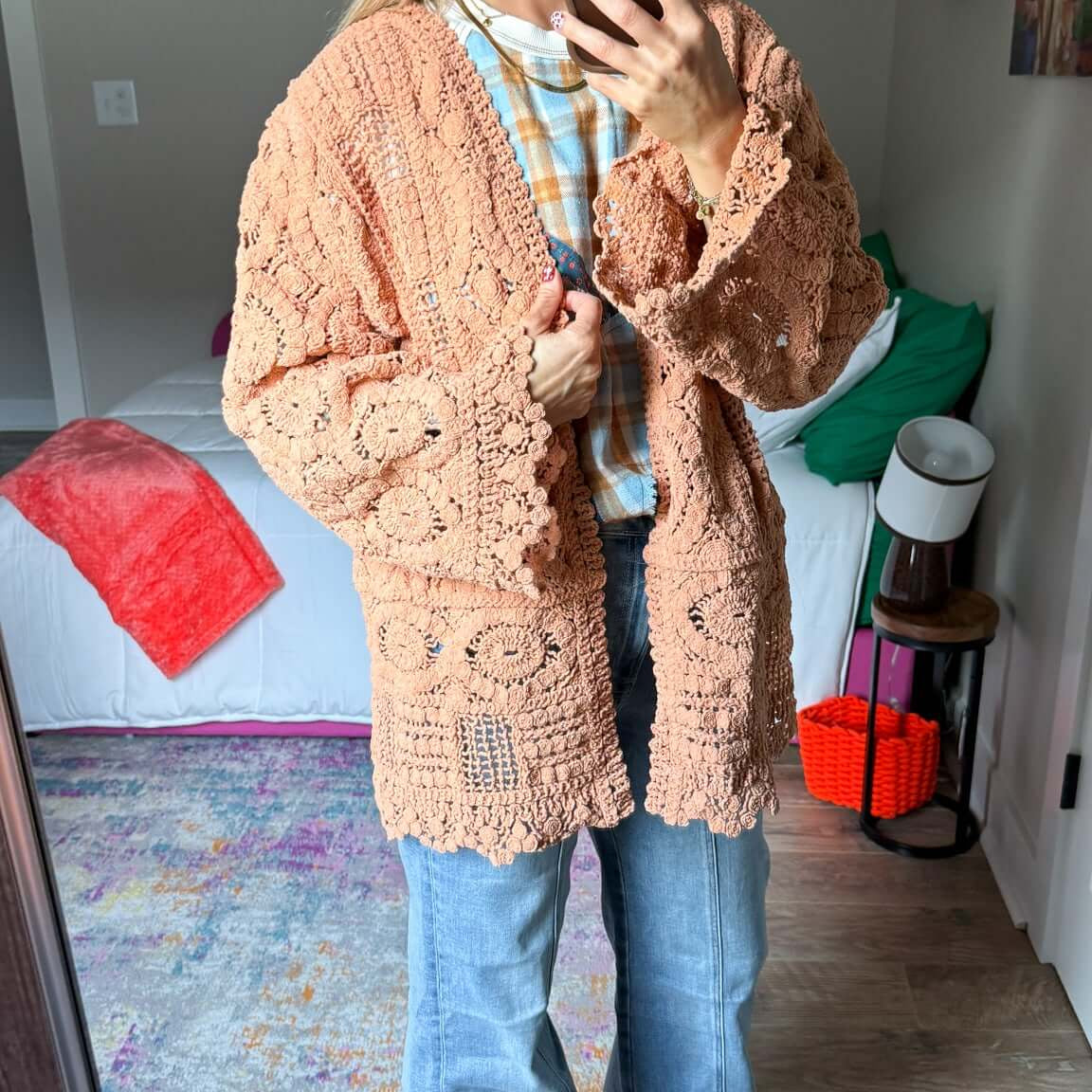 Brush It Off Crochet Knit Cardigan