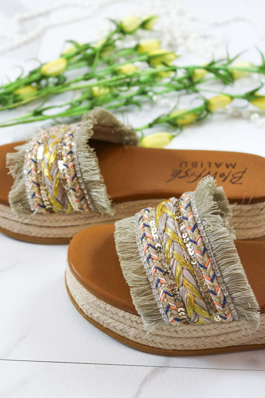 Miami Gold Platform Sandal