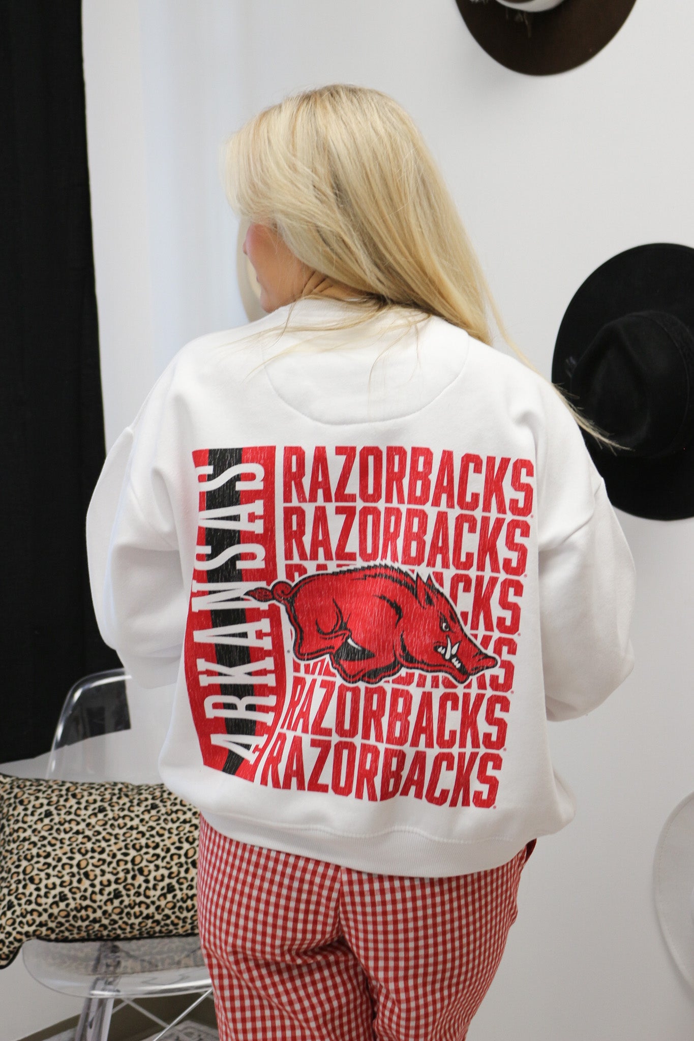 White Arkansas Zone Razorback Sweatshirt