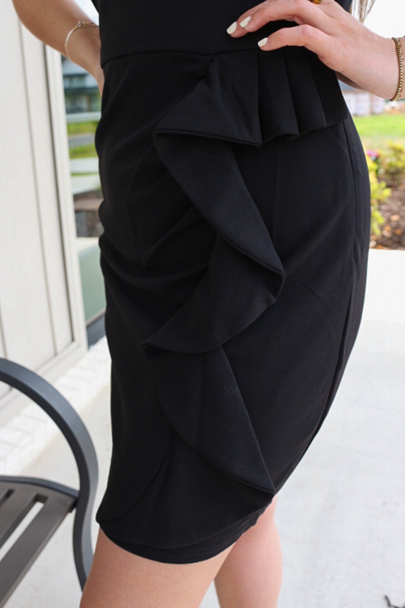 Dance To The Beat Black One Shoulder Dress