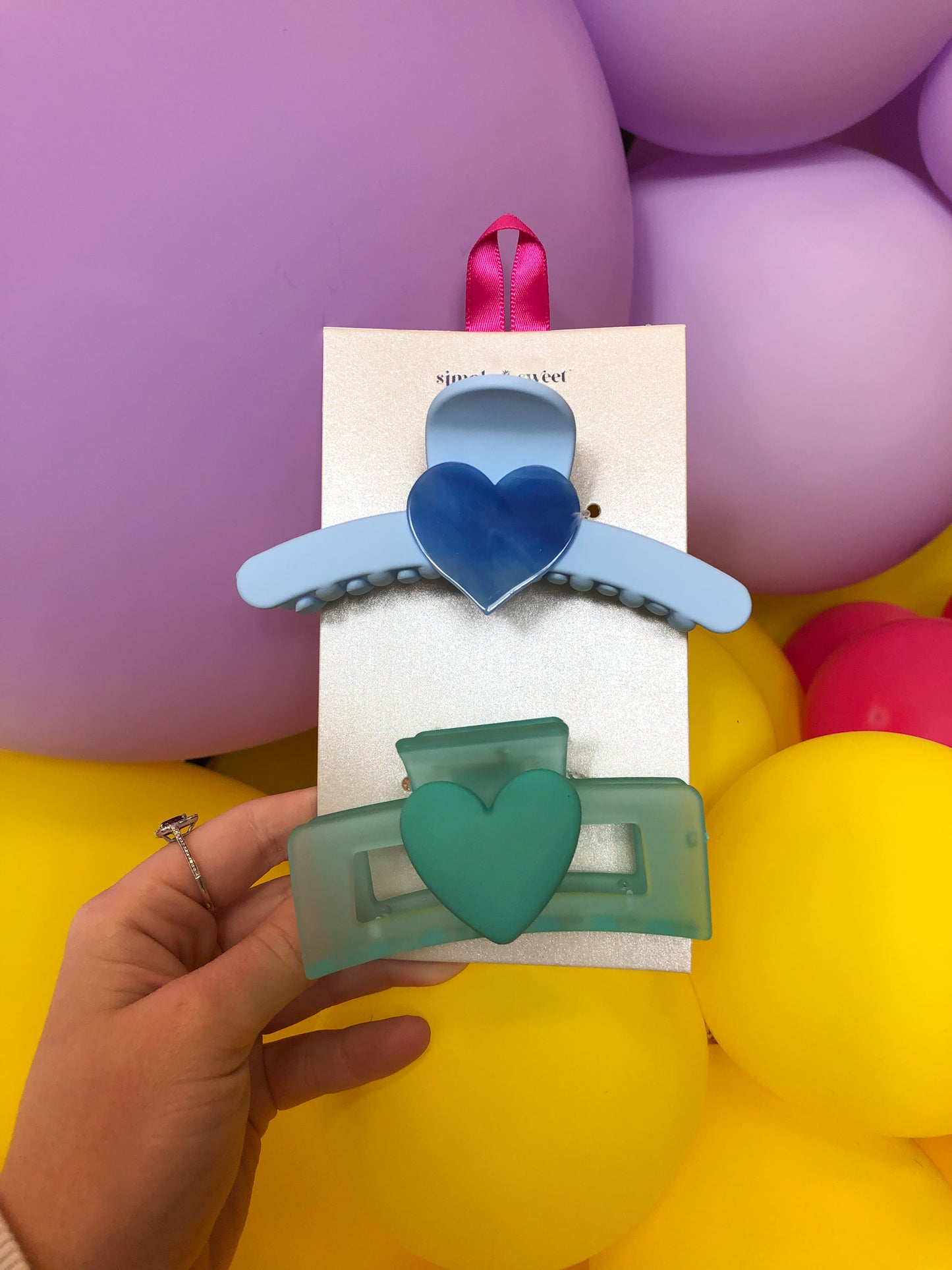 Hair Claw Clip Heart Pack