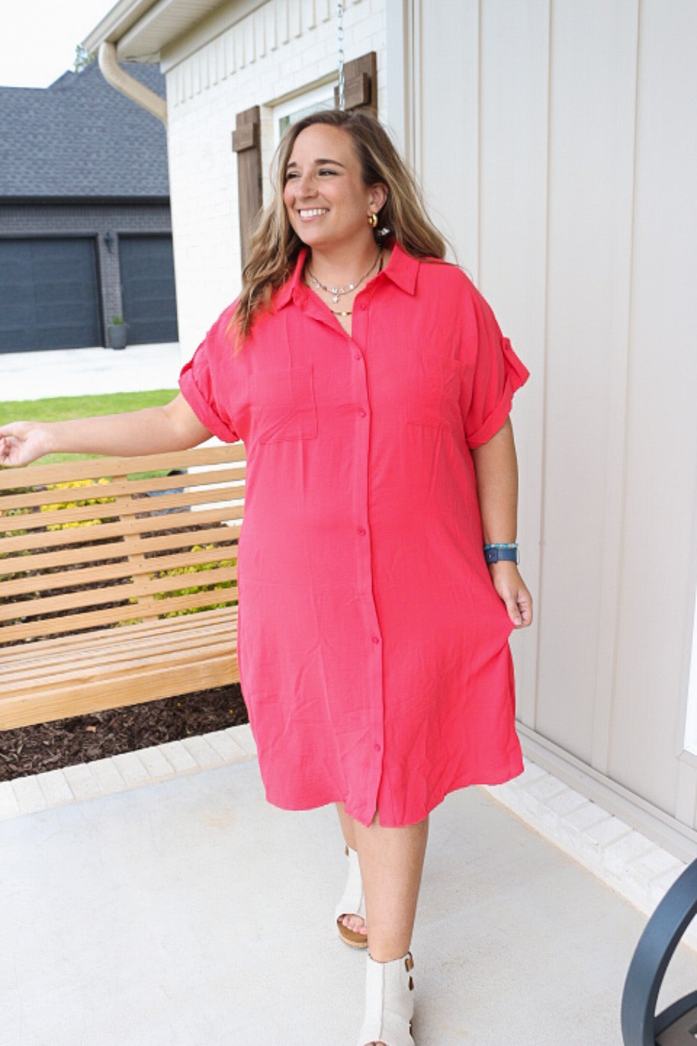 Not Too Fancy Cherry Red Dress