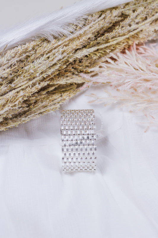 Silver Open Bangle Bracelet